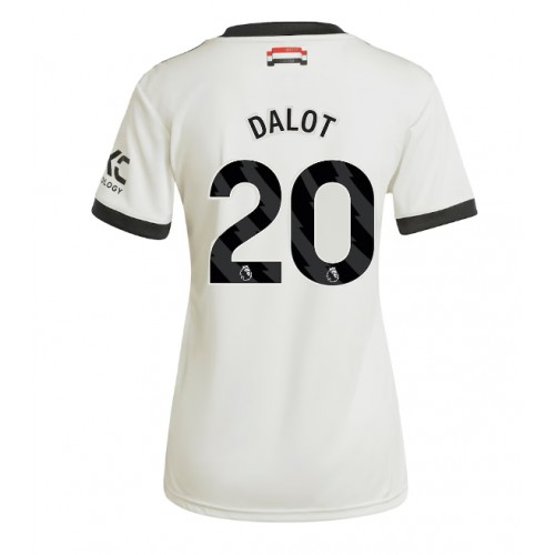 Fotballdrakt Dame Manchester United Diogo Dalot #20 Tredjedrakt 2024-25 Kortermet